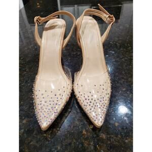 Anne Michelle Women Pointed Toe Buckle Strap High Heeled Casual Sandal Size 8.5